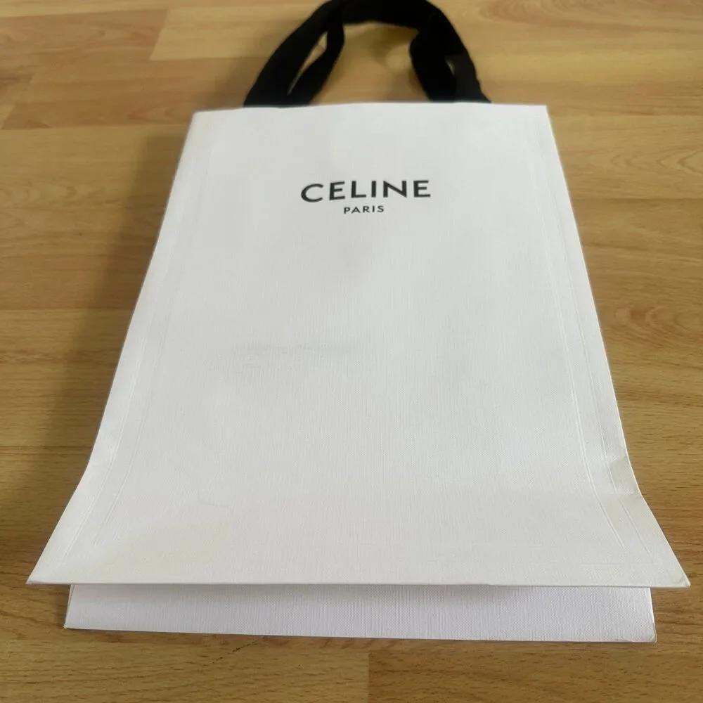 Celine Paper Shopping Bag - white medium, 13.75